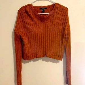 Forever 21 cropped sweater in Burnt Orange (Lightly worn)